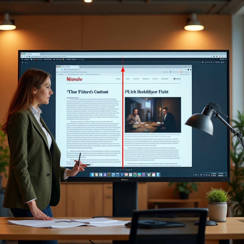 Website screenshot showing content pushed down by late-loading advertisement causing visible layout shift and poor user experience